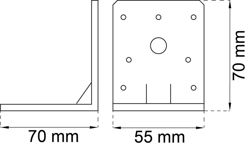 VINKEL HABO 470MF VFZ 70X70X55MM