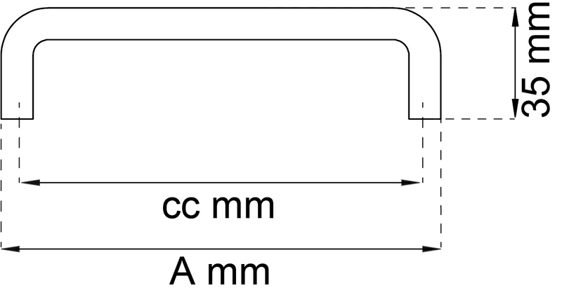 LÅDHANDTAG HABO HANNA CC96 M KROM 2ST