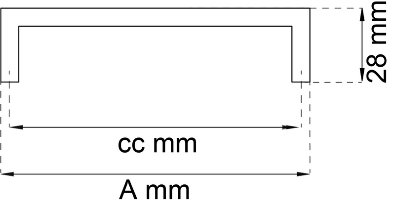 LÅDHANDTAG HABO TOVE SVART CC96MM 2ST