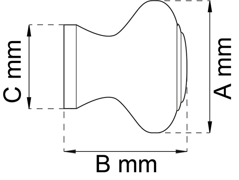 KNOPP HABO FRANK VIT D39MM 2ST