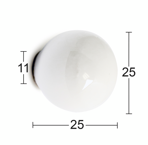 KNOPP HABO LUCAS VIT D25MM 2ST