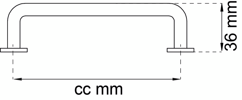 LÅDHANDTAG HABO BELLA KROM CC96 ST