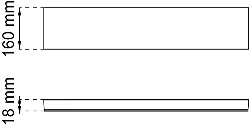 FÖNSTERBÄNK MDF VIT2400X160X18