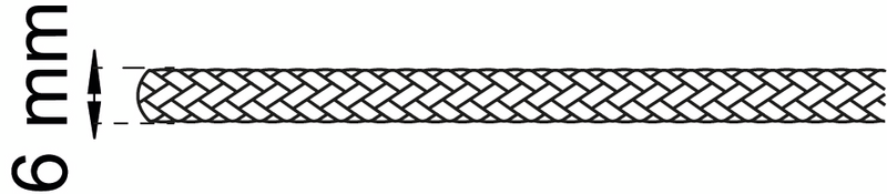 REP HABO ELASTISKT VIT/BLÅ 6MM 10M