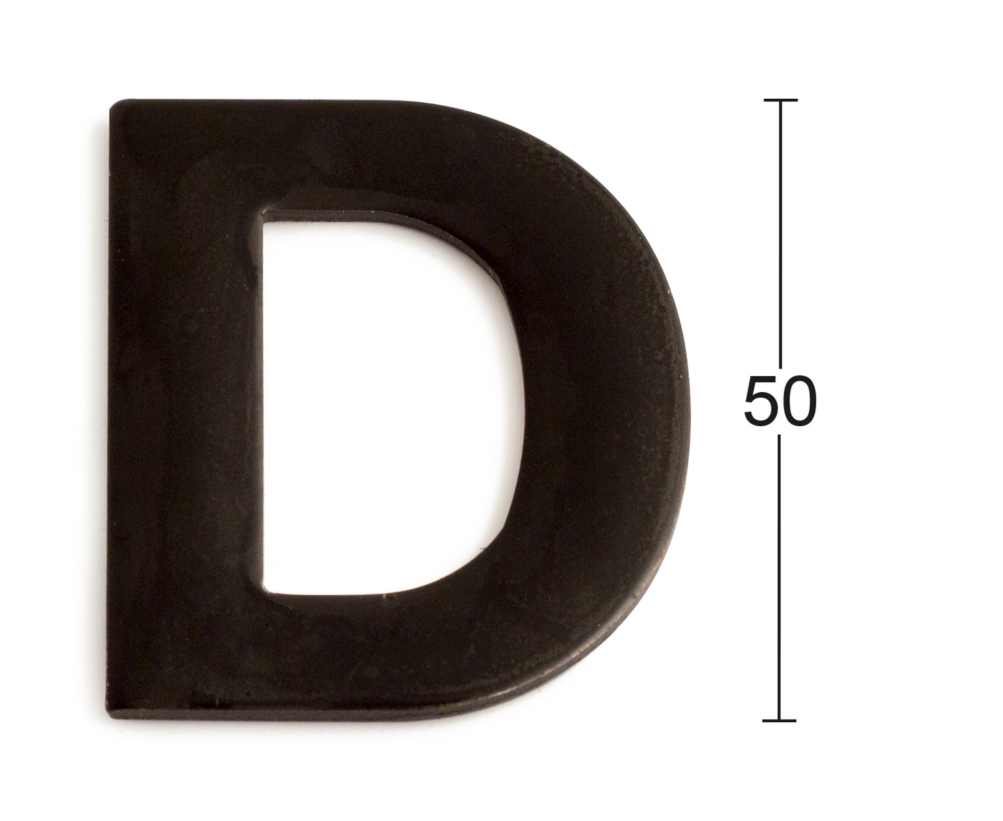 BOKSTAV HABO SJÄLVHÄFTANDE D SVART 50MM