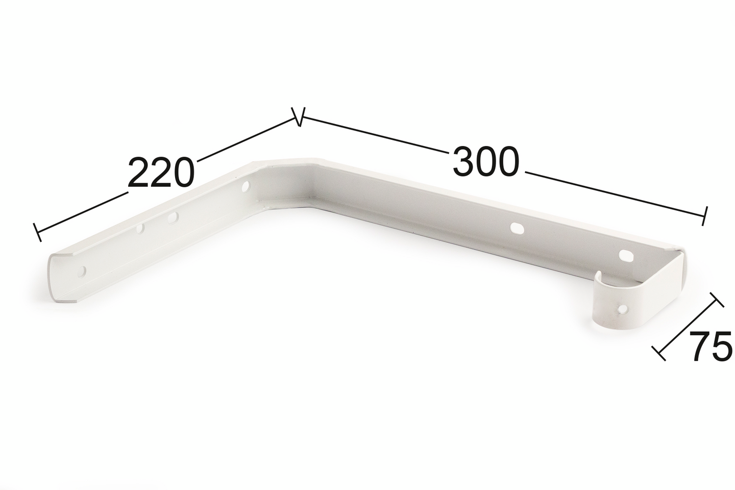 HYLLKONSOL HABO 80 VIT D25MM/300X222MM