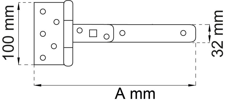 T-GÅNGJÄRN HABO 424MM VARMGALV