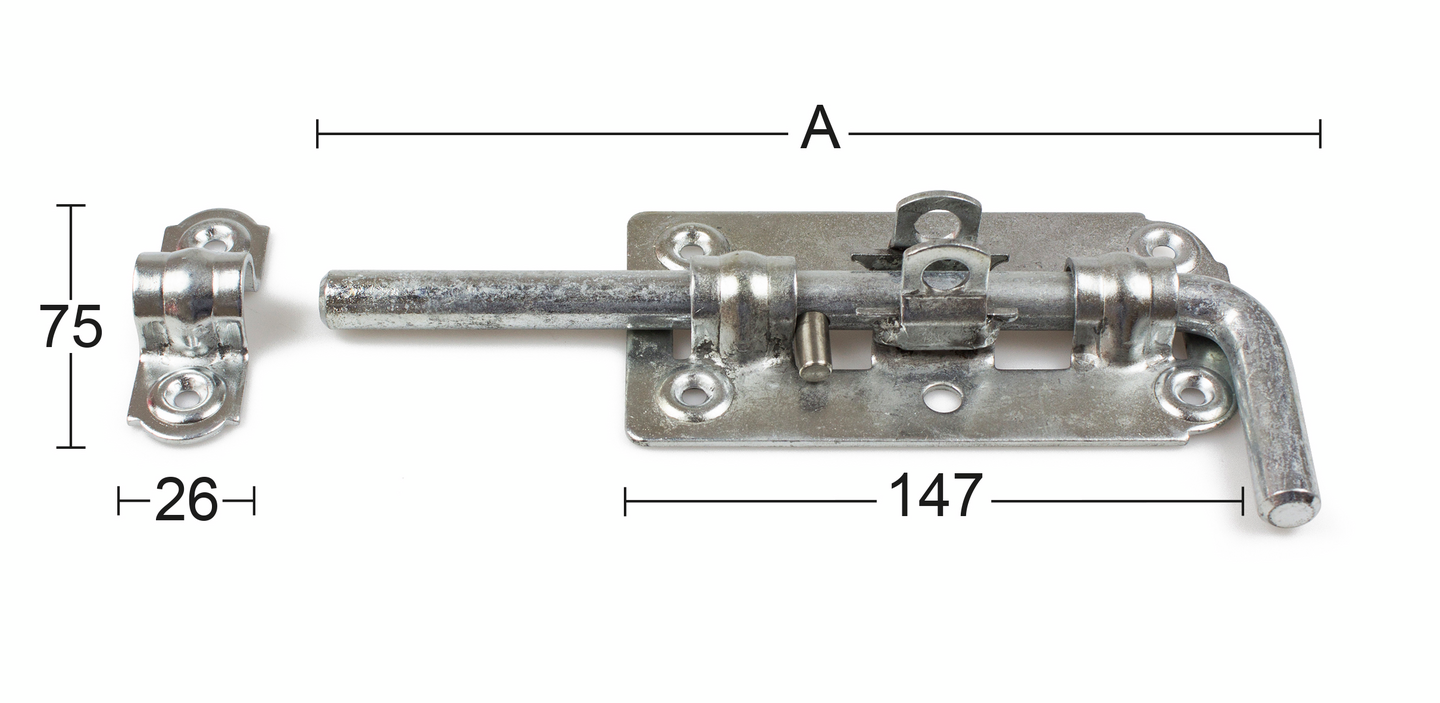 SKJUTREGEL VARMGALVAD 230MM