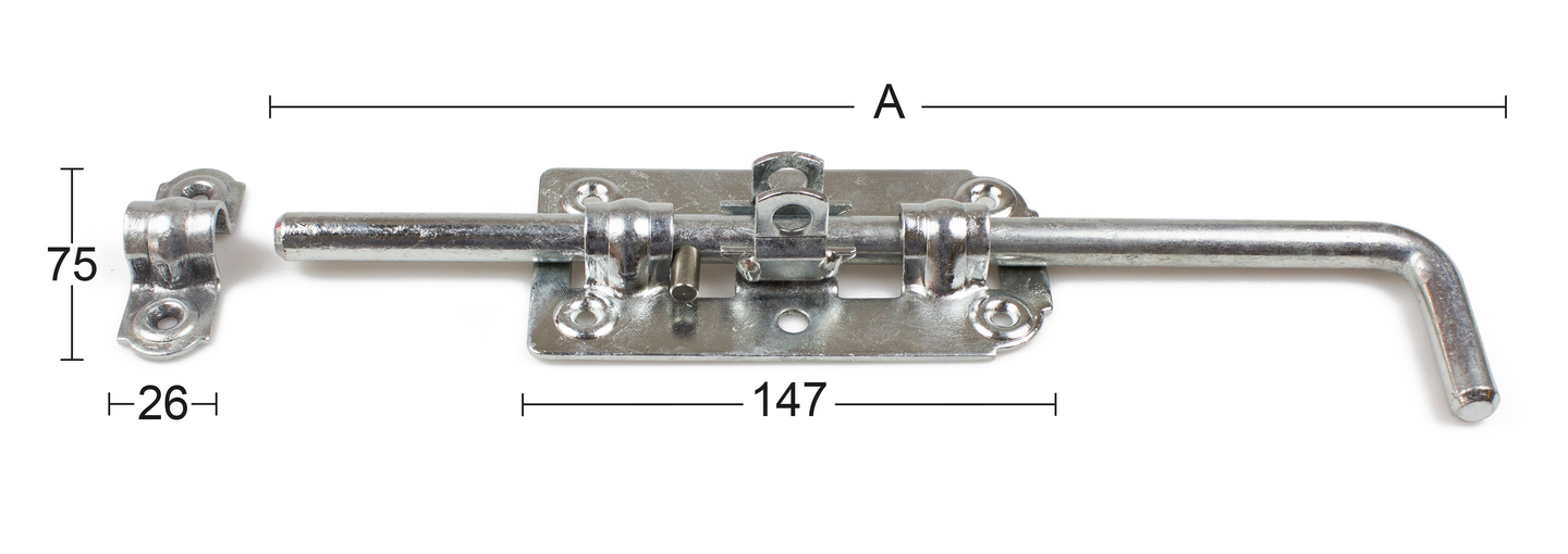 SKJUTREGEL HABO VARMGALVAD 340MM