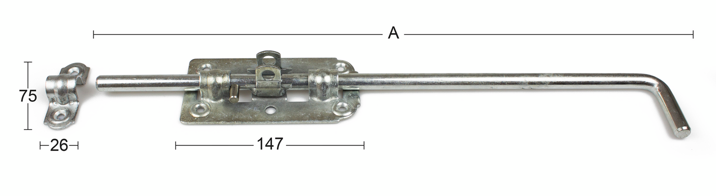 SKJUTREGEL VARMGALVAD 495MM