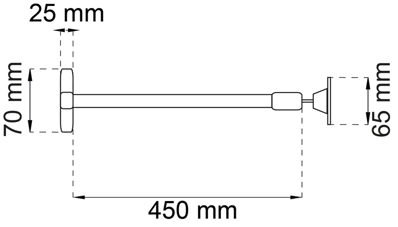 DÖRRBROMS HABO 1630 VIT 450MM PP