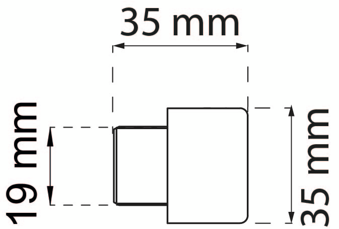 GUMMIBUFFERT HABO SV DÖRRST 2892/93, 2892/2893 SVART D19MM