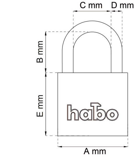 HÄNGLÅS HABO 900-3 KLASS3 SB