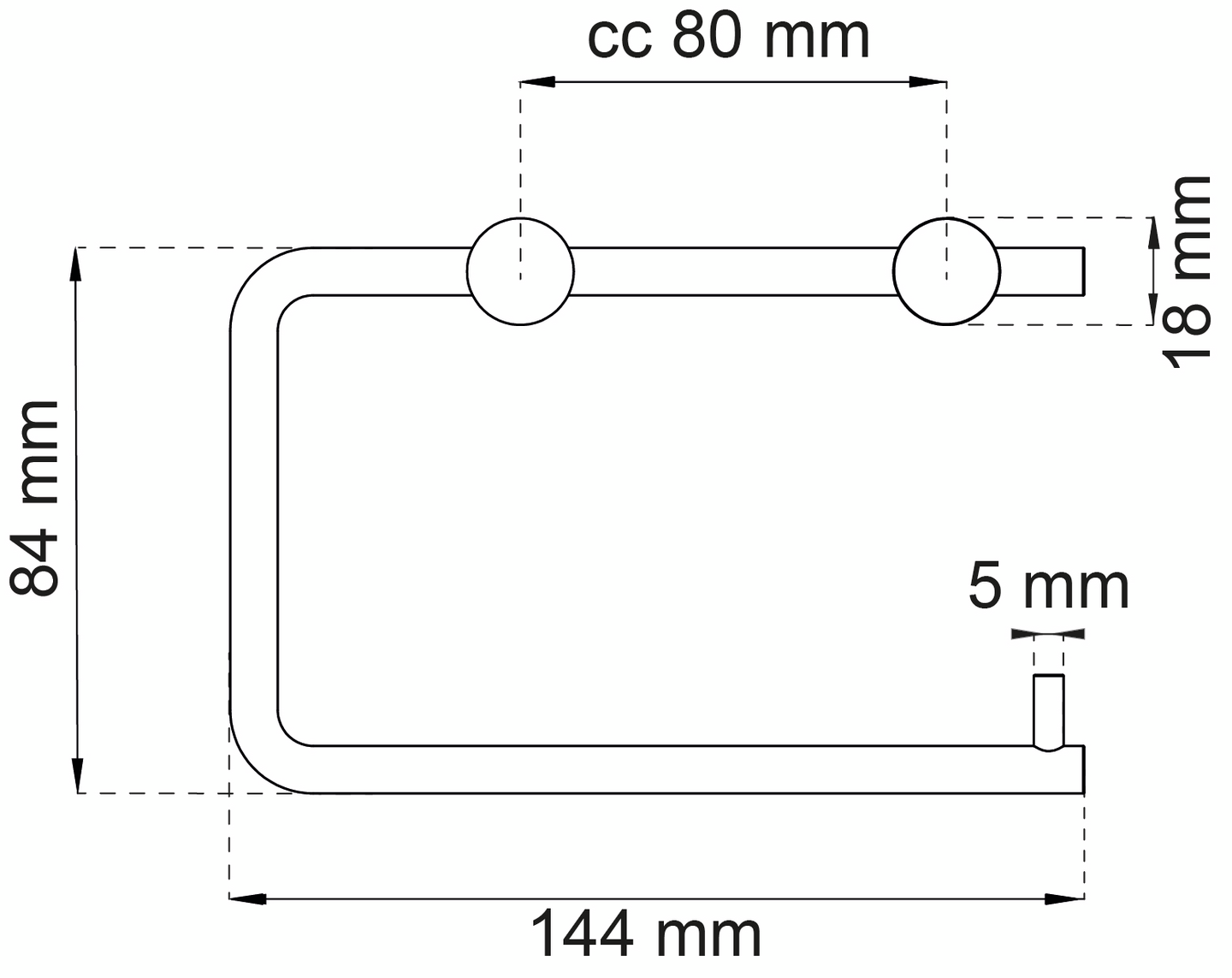TOALETTPAPPERSHÅLLARE HABO 1368 RF 84X144MM SB