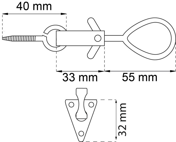 FÖNSTERLÅS 180 FÖRNICKLAD 2P
