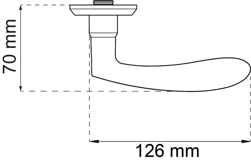DÖRRHANDTAG HABO CHICAGO RFR PP, RETURFJÄDER PP