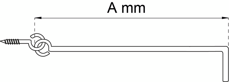STORMHASP HABO 21 VARMGALV 200MM, SB