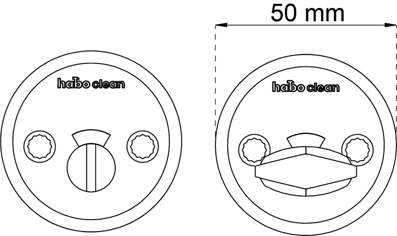 WC-BESLAG HABO A265 CLEAN BORSTAD