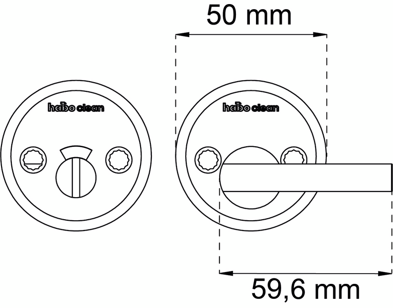 WC-BESLAG HABO A265 HCP CLEAN BORSTAD