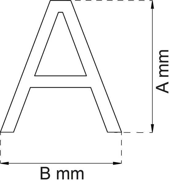 BOKSTAV HABO CONTEMPORARY SMALL, SVART A