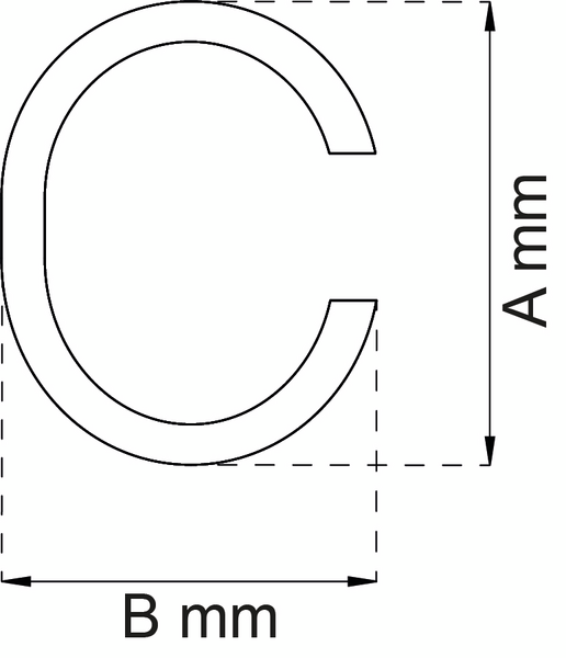 BOKSTAV HABO CONTEMPORARY SMALL, SVART C