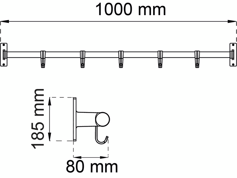 KROKLIST HABO ELEGANT ALU/VIT 100CM