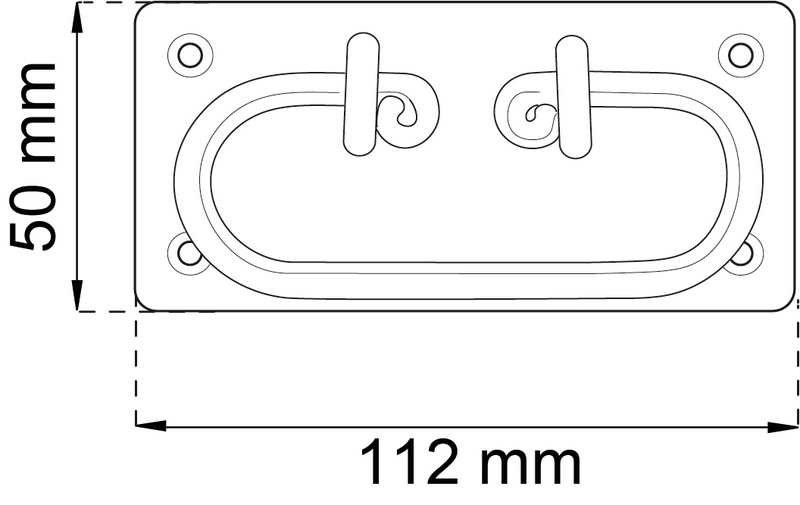 KOFFERTHANDTAG SMIDE 112X50MM SB