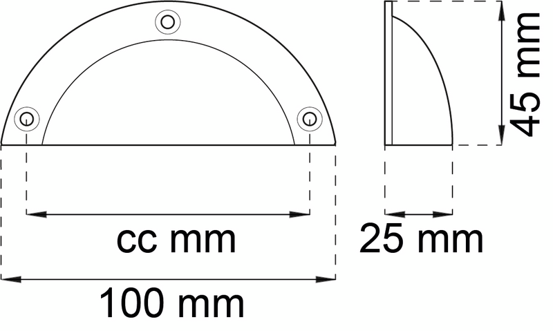 LÅDHANDTAG ALICE SMIDE 100X45 2-PACK