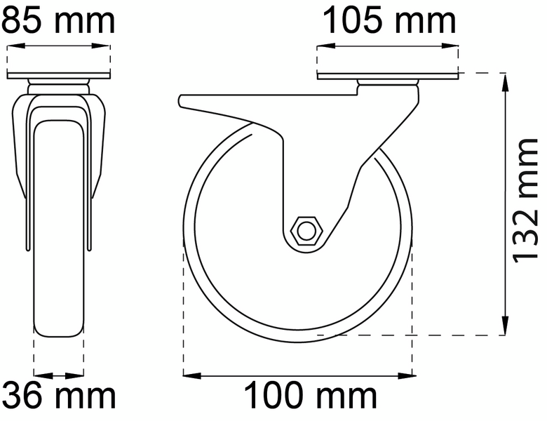 CONTAINERHJUL HABO 5010-100MM MED, BROMS GA
