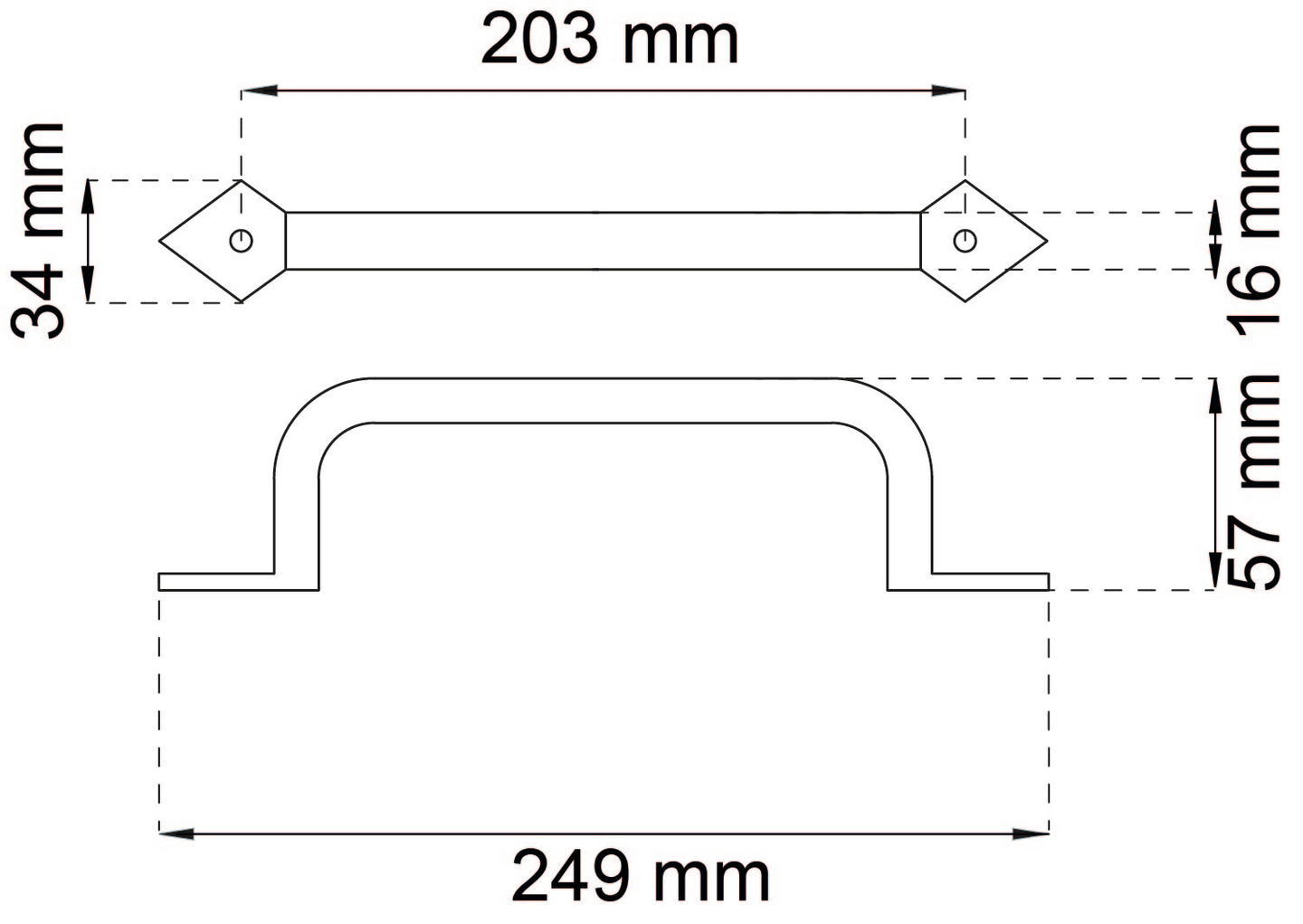 SKJUTDÖRRSHANDTAG HABO INSPIRATION, SVART