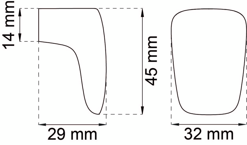KNOPP HABO M.F 1:2 SVART SB