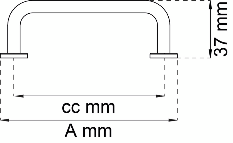 LÅDHANDTAG HABO LILLY KROM CC96MM 2ST