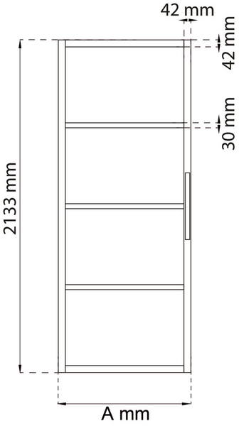 SKJUTDÖRR HABO SQUARE 2133X1000