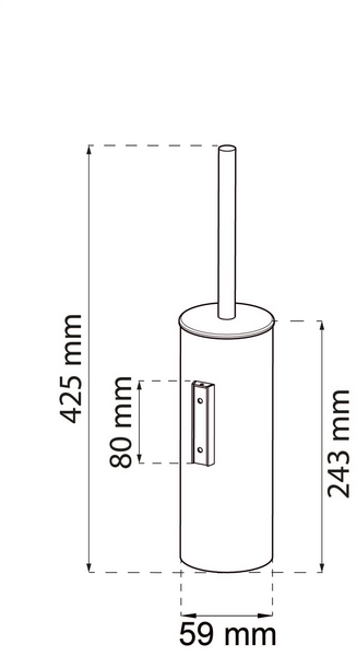 TOALETTBORSTHÅLLARE HABO 1368 P RF POLERAD ROSTFRI