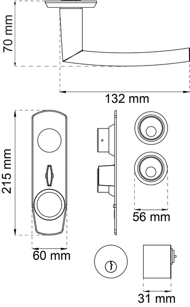 YTTERDÖRRSATS HABO SÄKRA EXKL, LÅSH RF LL