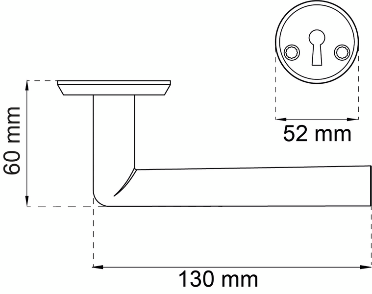 DÖRRHANDTAG BOSTON KOMBI SVART SB