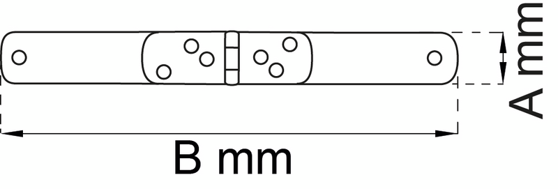 LEDGÅNGJÄRN HABO VARMGALV, 50X225MM SB