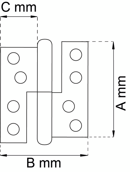 GÅNGJÄRN HABO VÄ VARMGALV, 123X45MM SB