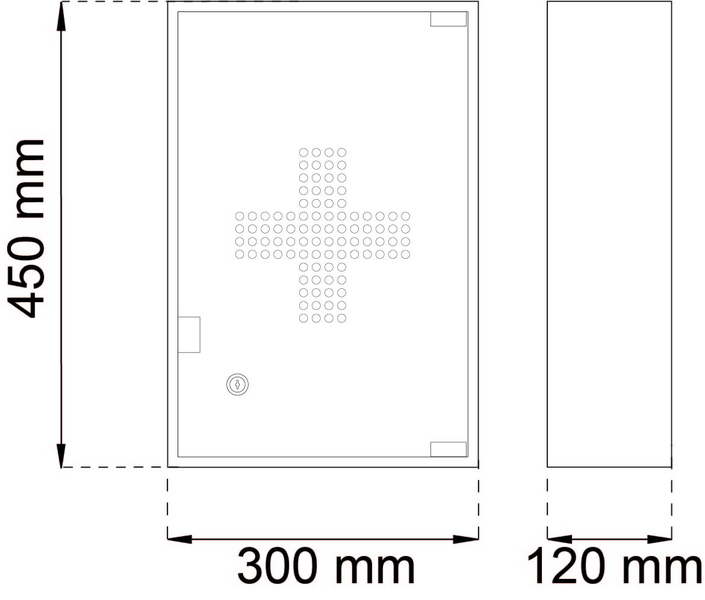 MEDICINSKÅP CURE VIT 45X30
