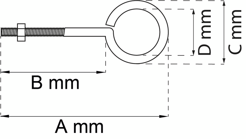 FÖRANKRINGSÖGLA HABO 432B EFZ M10X192MM