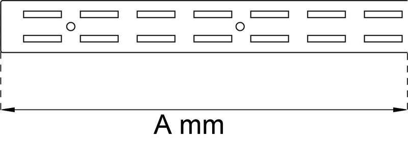 VÄGGSKENA HABO HSS VIT 1000MM
