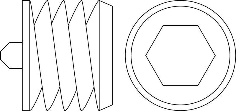 STOPPSKRUV HABO M6 RF DÖRRHANDTAG 2ST