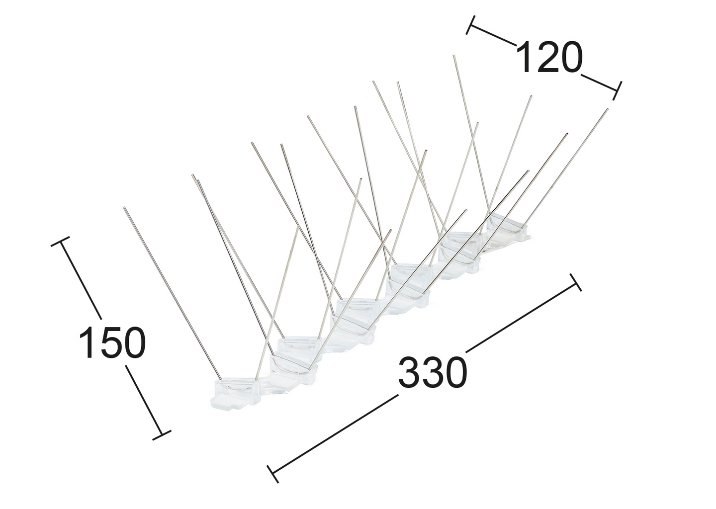 FÅGELPIGG HABO 4-PIGGAR 330X120X150, 15ST