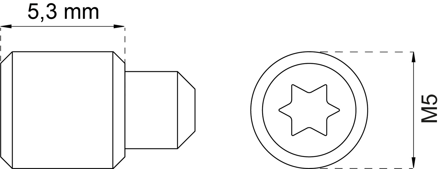 STOPPSKRUV HABO M5X8 MM (316-19) 2ST