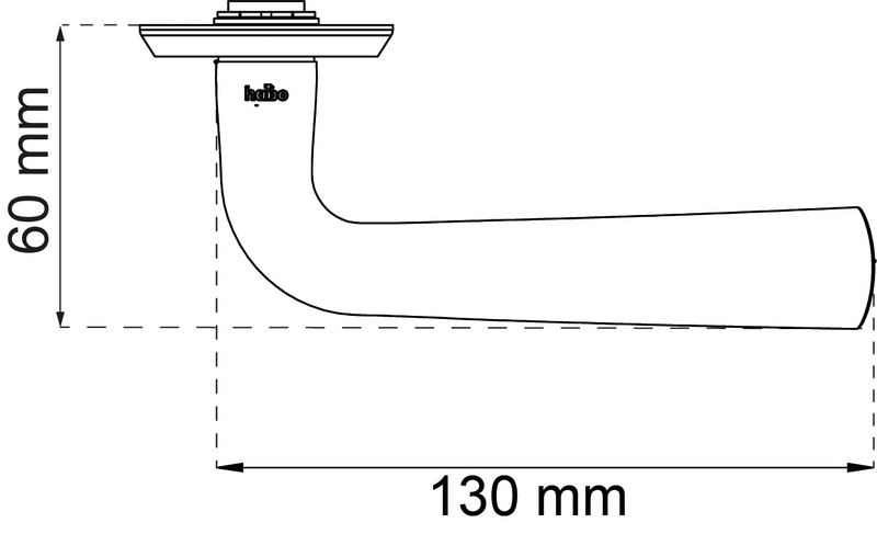 DÖRRHANDTAG HABO OSLO CLEAN POLE SB, MED RETURFJÄDER SB