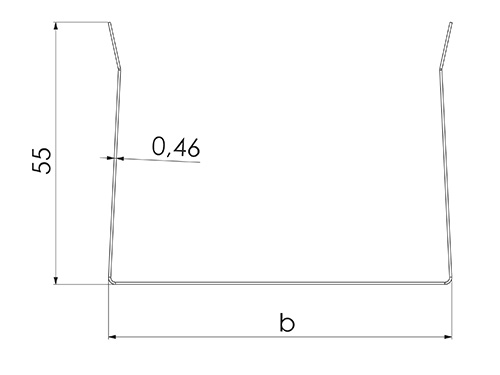 STÅLSKENA STANDARD GYPROC SK 45/55 2500MM