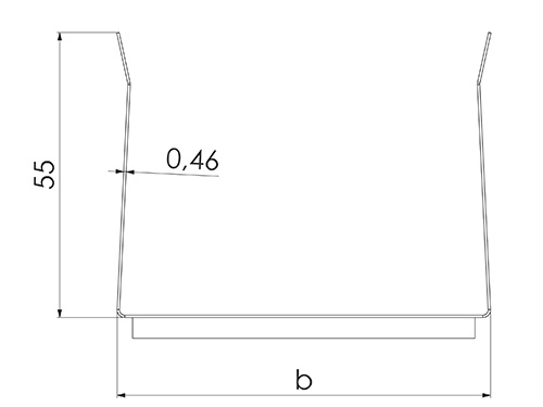 STÅLSKENA STANDARD GYPROC MED POLYETEN SKP 45/55 2500MM