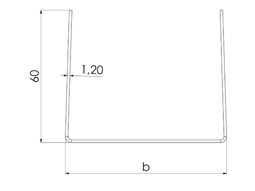 FÖRSTÄRKNINGSSKENA GYPROC GFS 70 2500MM
