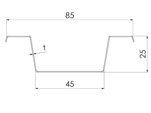 SEKUNDÄRPROFIL GYPROC S 25/85/0,56 3,8M