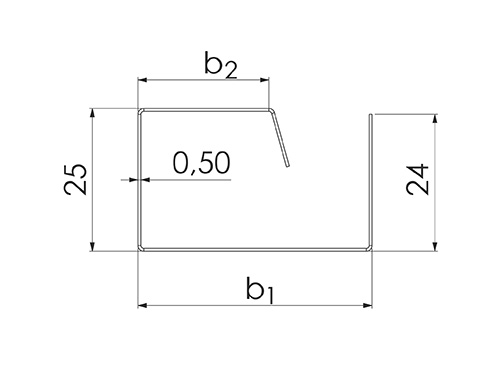 BALKFLÄNSPROFIL GYPROC BFL 8-10 2000MM